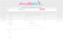 Tablet Screenshot of abouthisite.com